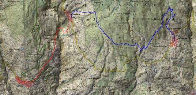 TRAZADO PATERNA-BAYARCAL-LAROLES